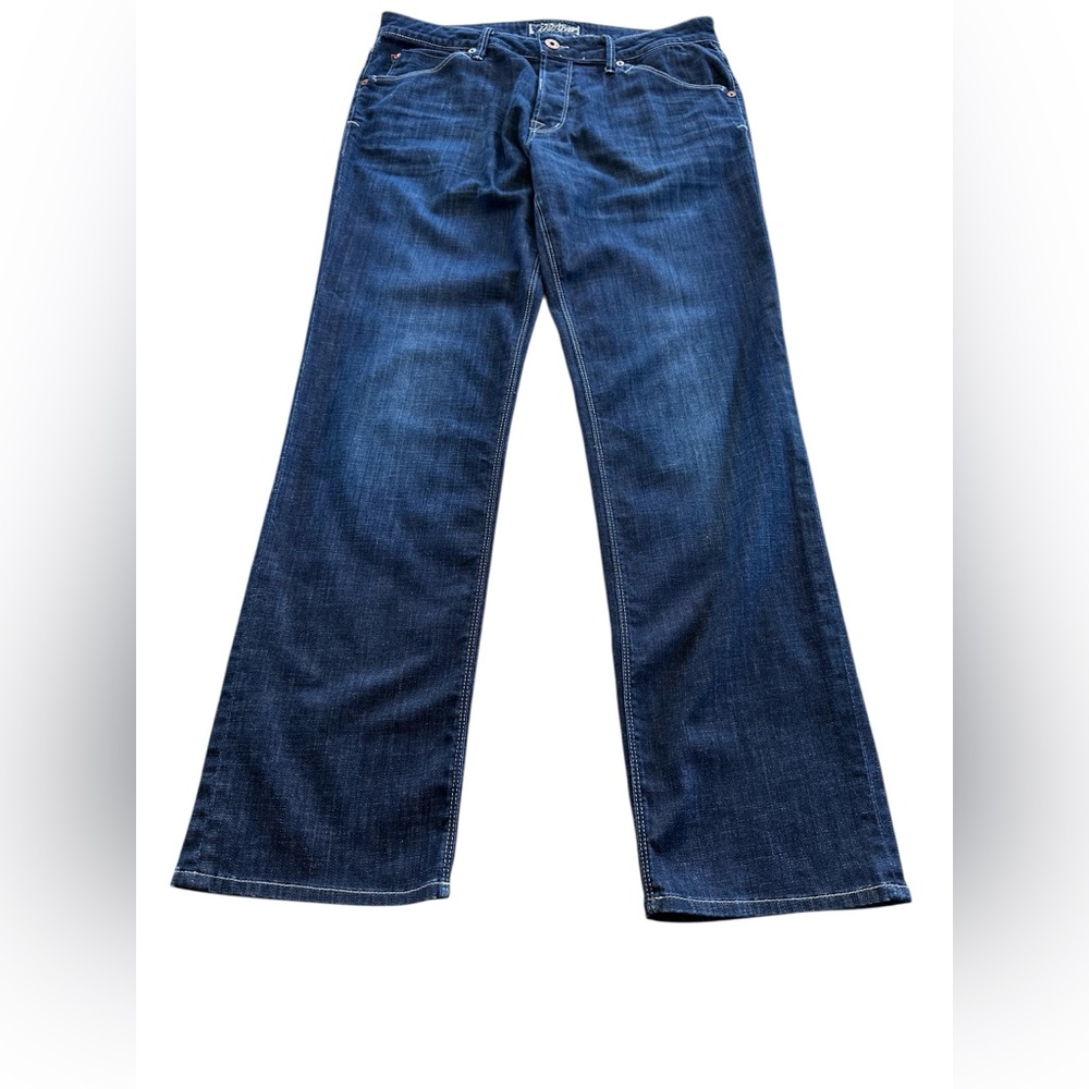 Hudson Men’s Button Fly Boot Cut Jeans 38x33 Dark Indigo Wash USA Made Denim
